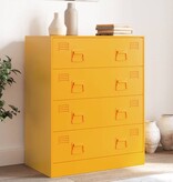 VidaXL Dressoir 67x39x83 cm staal mosterdgeel