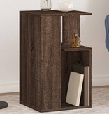 VidaXL Bijzettafel 35x35x60 cm bewerkt hout bruin eikenkleurig