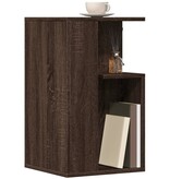 VidaXL Bijzettafel 35x35x60 cm bewerkt hout bruin eikenkleurig