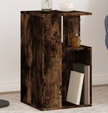 VidaXL Bijzettafel 35x35x60 cm bewerkt hout gerookt eikenkleurig