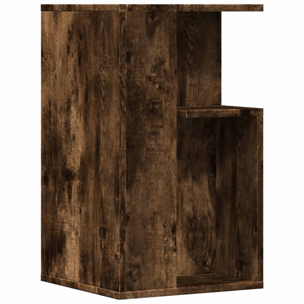 VidaXL Bijzettafel 35x35x60 cm bewerkt hout gerookt eikenkleurig