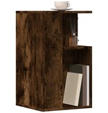 VidaXL Bijzettafel 35x35x60 cm bewerkt hout gerookt eikenkleurig