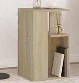 VidaXL Bijzettafel 35x35x60 cm bewerkt hout sonoma eikenkleurig