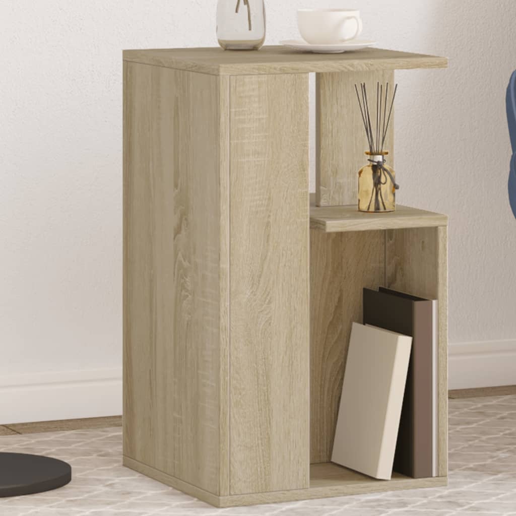 VidaXL Bijzettafel 35x35x60 cm bewerkt hout sonoma eikenkleurig
