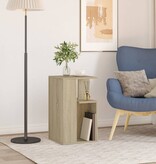 VidaXL Bijzettafel 35x35x60 cm bewerkt hout sonoma eikenkleurig