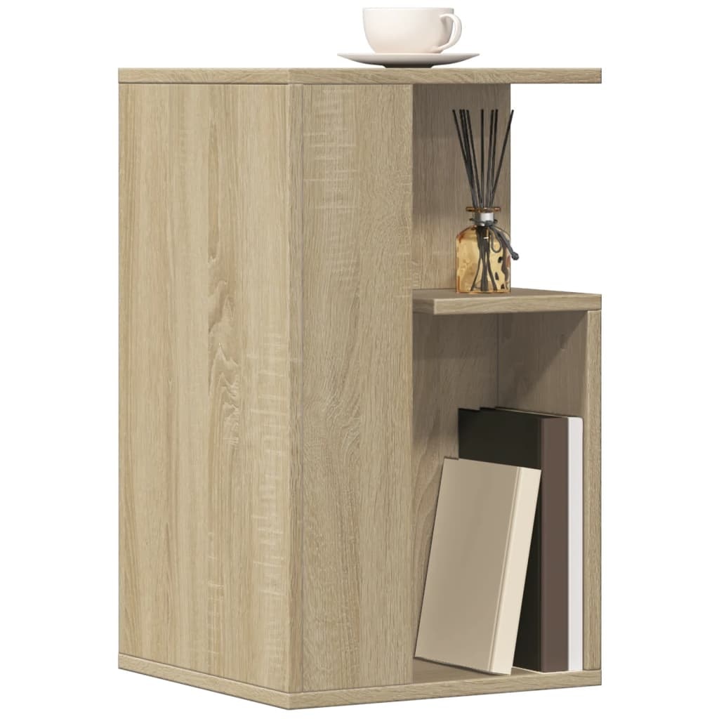 VidaXL Bijzettafel 35x35x60 cm bewerkt hout sonoma eikenkleurig