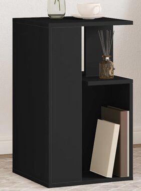 VidaXL Bijzettafel 35x35x60 cm bewerkt hout zwart