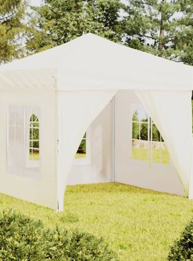 VidaXL Partytent inklapbaar met zijwanden 2x2 m crèmekleurig