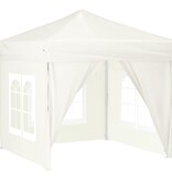 VidaXL Partytent inklapbaar met zijwanden 2x2 m crèmekleurig