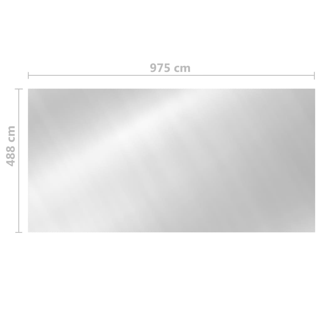 VidaXL Zwembadhoes 975x488 cm PE zilverkleurig