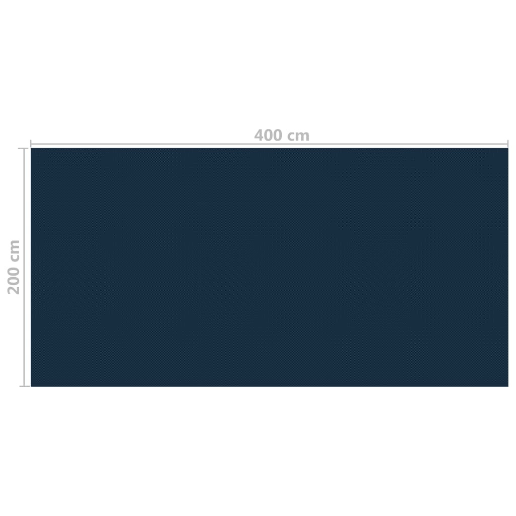VidaXL Zwembadfolie solar drijvend 400x200 cm PE zwart en blauw