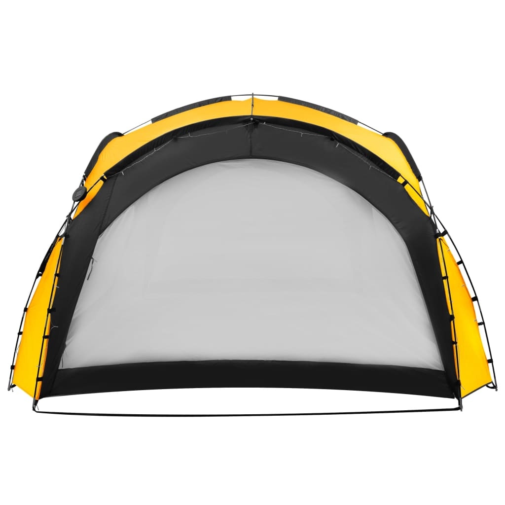 VidaXL Partytent met LED en 4 zijwanden 3,6x3,6x2,3 m geel