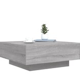 VidaXL Salontafel 80x80x31 cm bewerkt hout grijs sonoma eikenkleurig