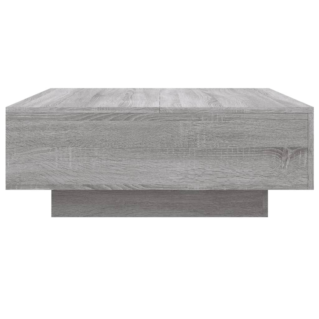 VidaXL Salontafel 80x80x31 cm bewerkt hout grijs sonoma eikenkleurig