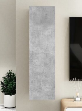 VidaXL Tv-meubel 30,5x30x110 cm bewerkt hout betongrijs