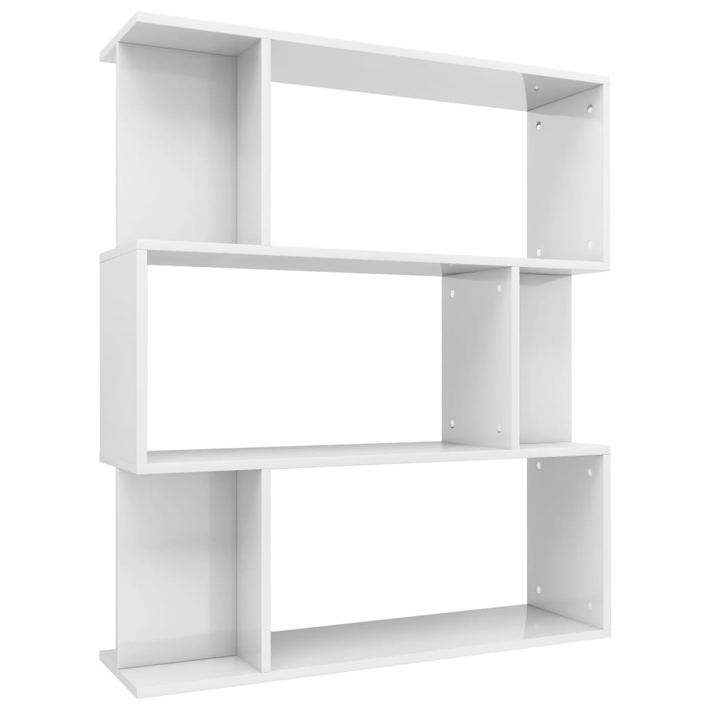 VidaXL Boekenkast/kamerscherm 80x24x96 cm hoogglans wit