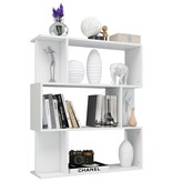 VidaXL Boekenkast/kamerscherm 80x24x96 cm hoogglans wit
