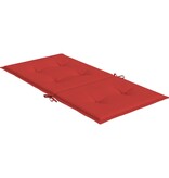 VidaXL Tuinstoelkussens lage rug 4 st 100x50x3 cm oxford stof rood