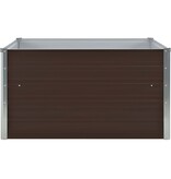 VidaXL Plantenbak verhoogd 100x100x45 cm gegalvaniseerd staal bruin