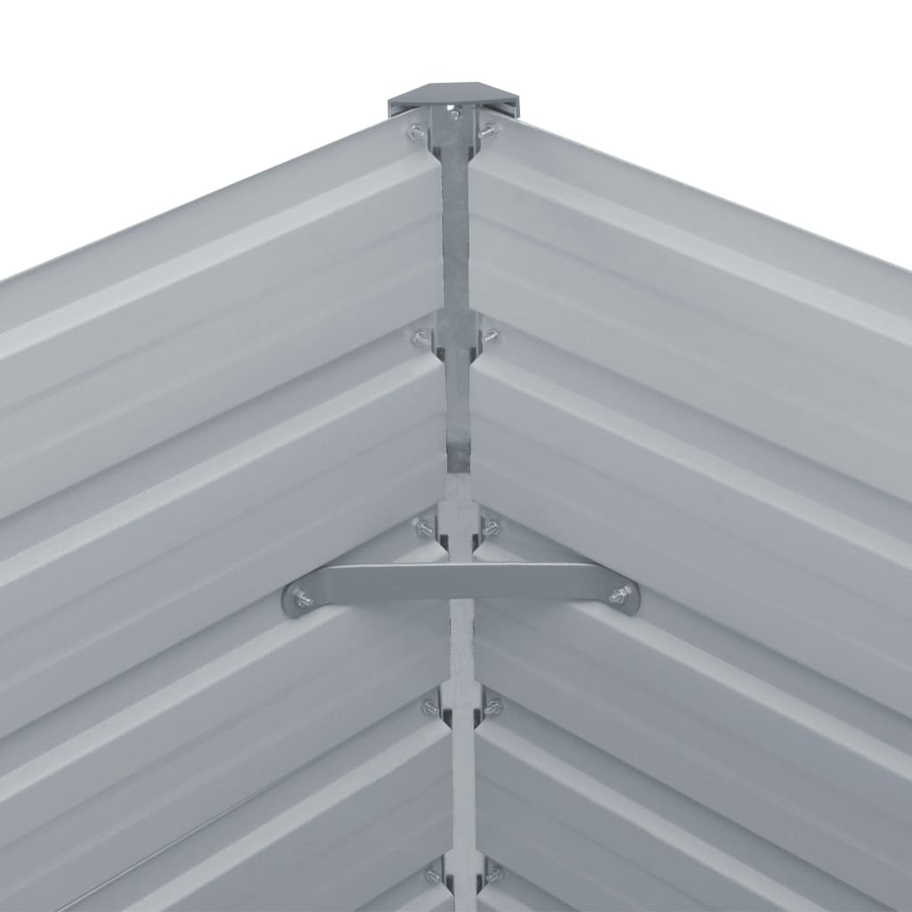 VidaXL Plantenbak verhoogd 100x100x45 cm gegalvaniseerd staal bruin