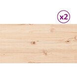 VidaXL Tafelbladen 2 st rechthoekig 80x40x2,5 cm massief grenenhout