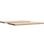 VidaXL Tafelbladen 2 st rechthoekig 80x40x2,5 cm massief grenenhout