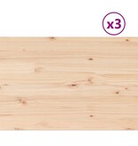 VidaXL Tafelbladen 3 st rechthoekig 80x53x1,7 cm massief grenenhout