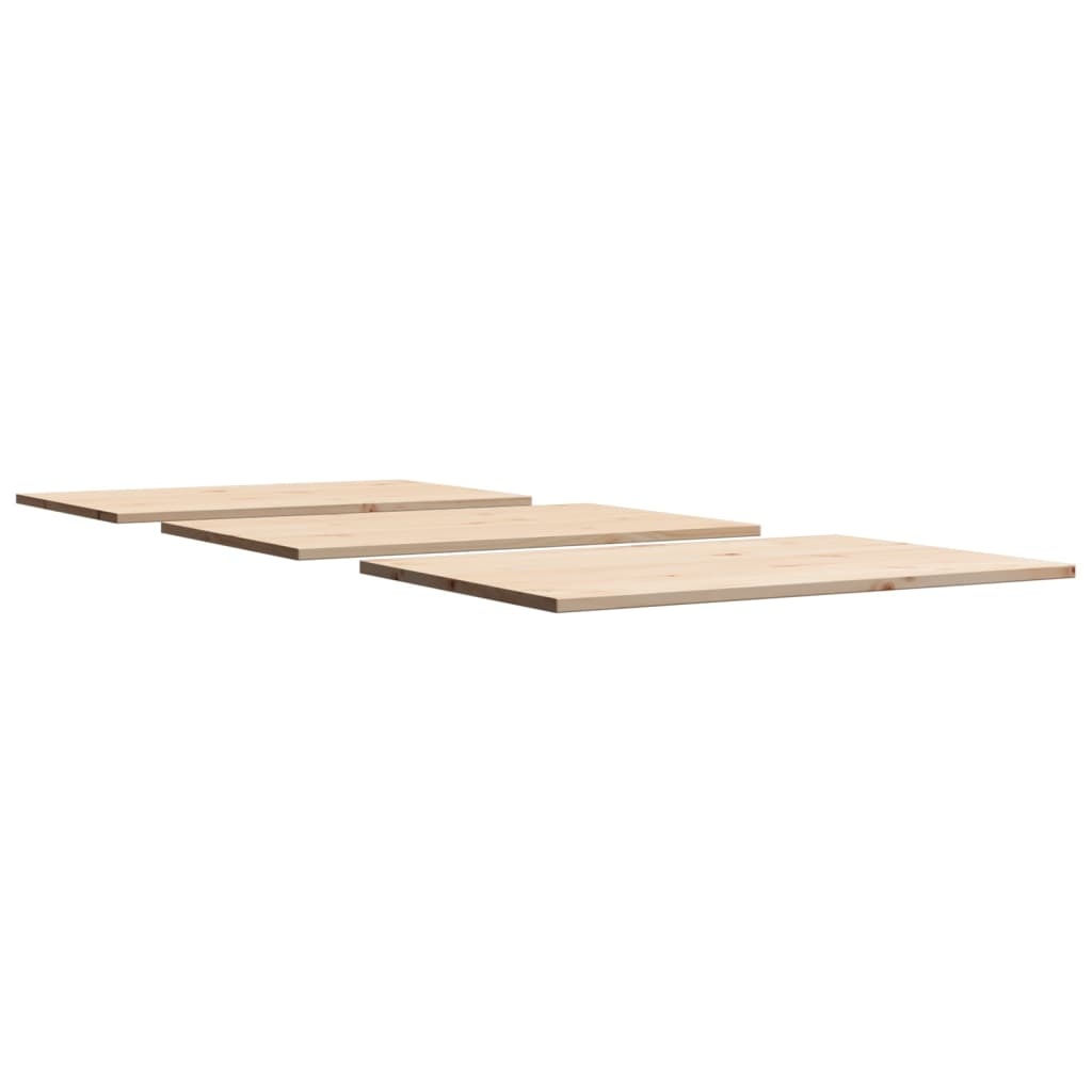 VidaXL Tafelbladen 3 st rechthoekig 80x53x1,7 cm massief grenenhout