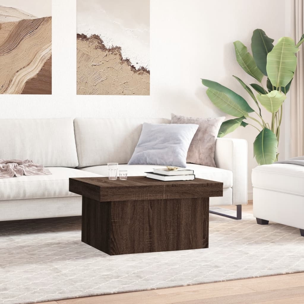 VidaXL Salontafel 100x55x40 cm bewerkt hout bruin eikenkleur