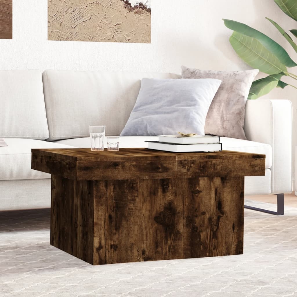 VidaXL Salontafel 100x55x40 cm bewerkt hout gerookt eikenkleurig