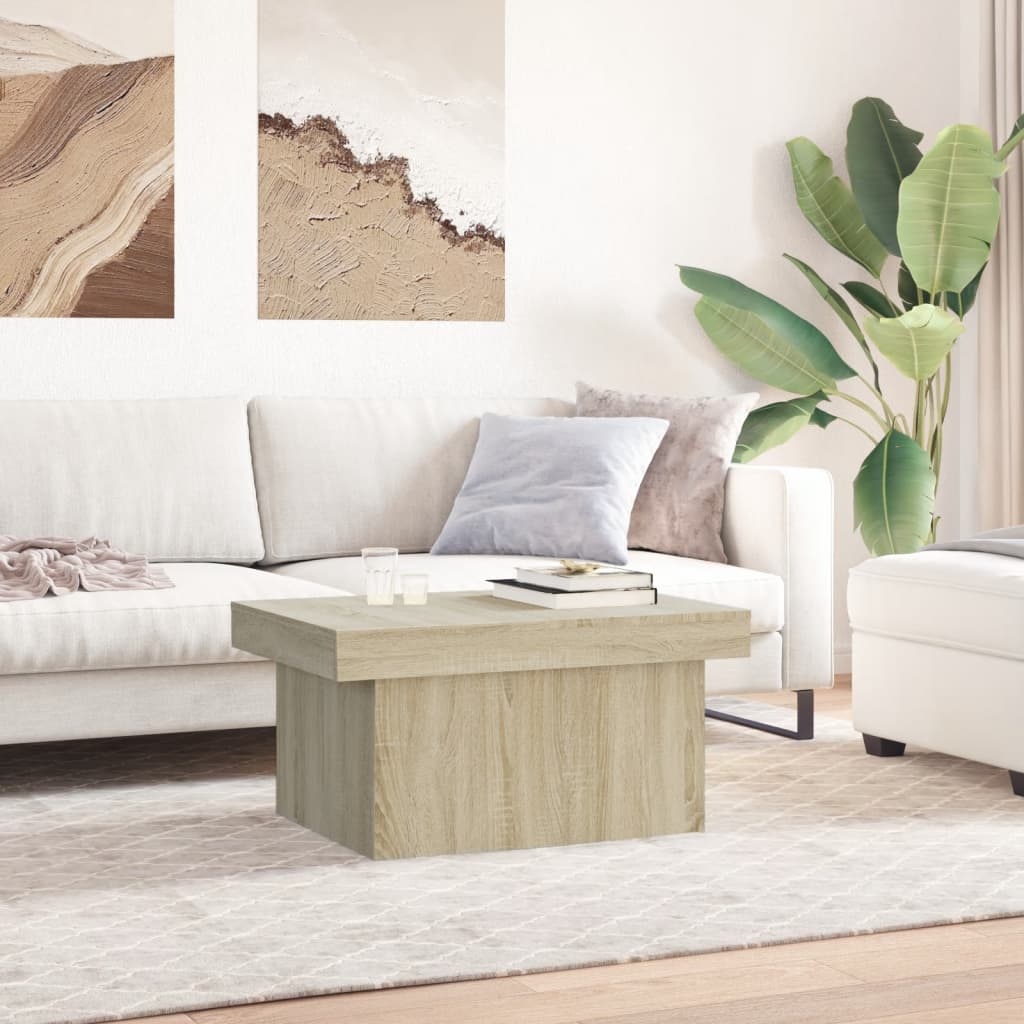 VidaXL Salontafel 100x55x40 cm bewerkt hout sonoma eikenkleurig