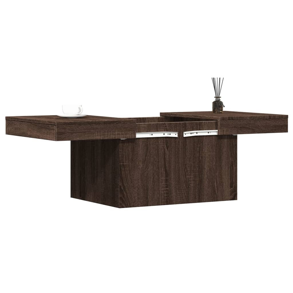 VidaXL Salontafel 80x55x40 cm bewerkt hout bruin eikenkleurig