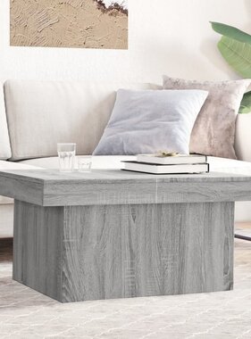 VidaXL Salontafel 80x55x40 cm bewerkt hout grijs sonoma eikenkleurig