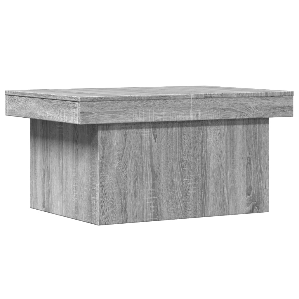 VidaXL Salontafel 80x55x40 cm bewerkt hout grijs sonoma eikenkleurig