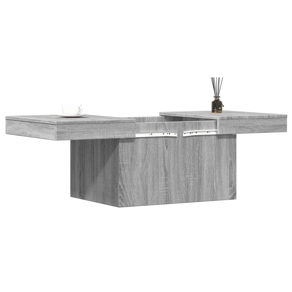VidaXL Salontafel 80x55x40 cm bewerkt hout grijs sonoma eikenkleurig