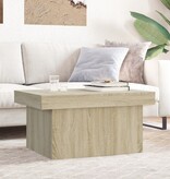 VidaXL Salontafel 80x55x40 cm bewerkt hout sonoma eikenkleurig