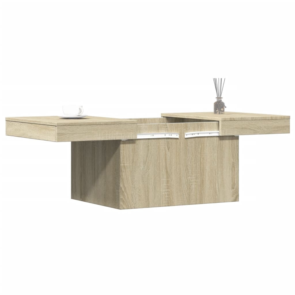 VidaXL Salontafel 80x55x40 cm bewerkt hout sonoma eikenkleurig