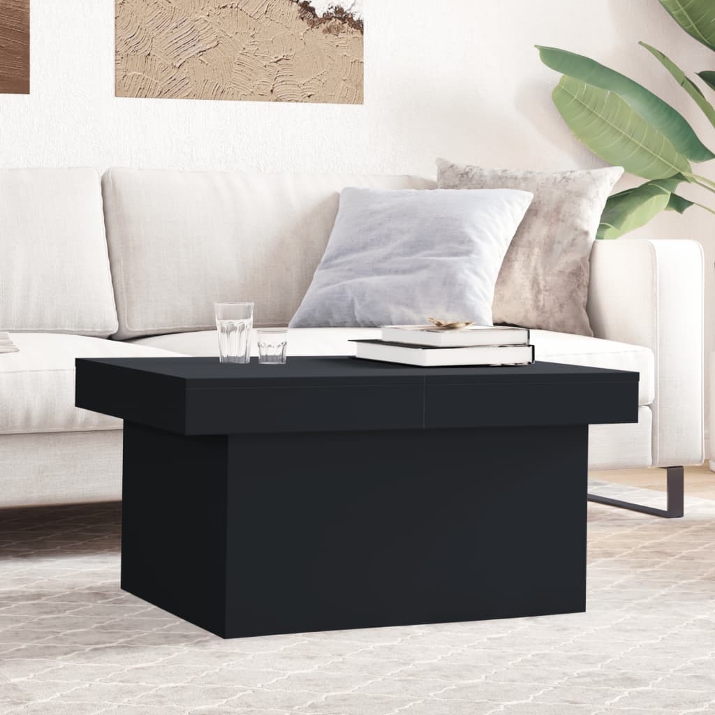 VidaXL Salontafel 80x55x40 cm bewerkt hout zwart