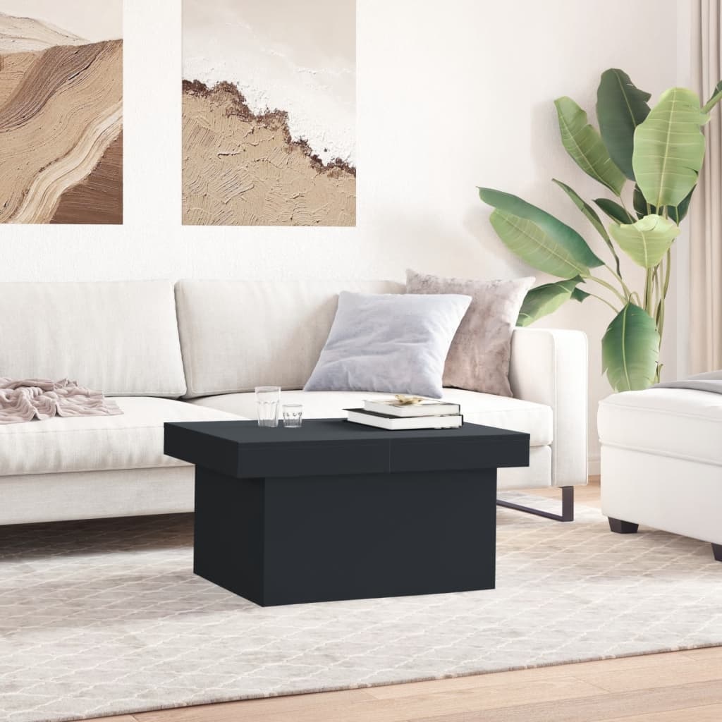 VidaXL Salontafel 80x55x40 cm bewerkt hout zwart