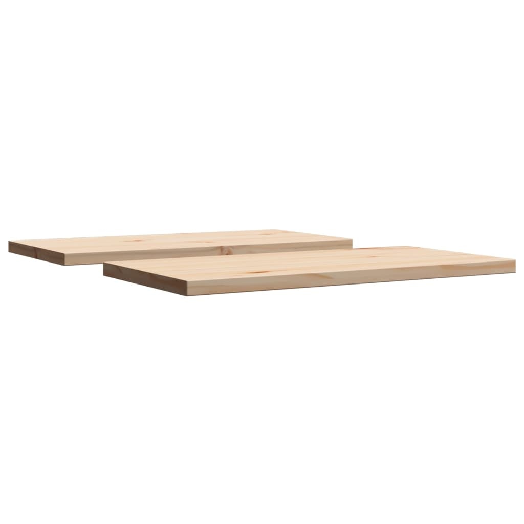 VidaXL Tafelbladen 2 st rechthoekig 70x35x2,5 cm massief grenenhout
