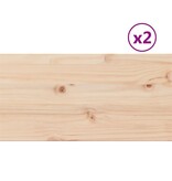 VidaXL Tafelbladen 2 st rechthoekig 70x35x1,7 cm massief grenenhout