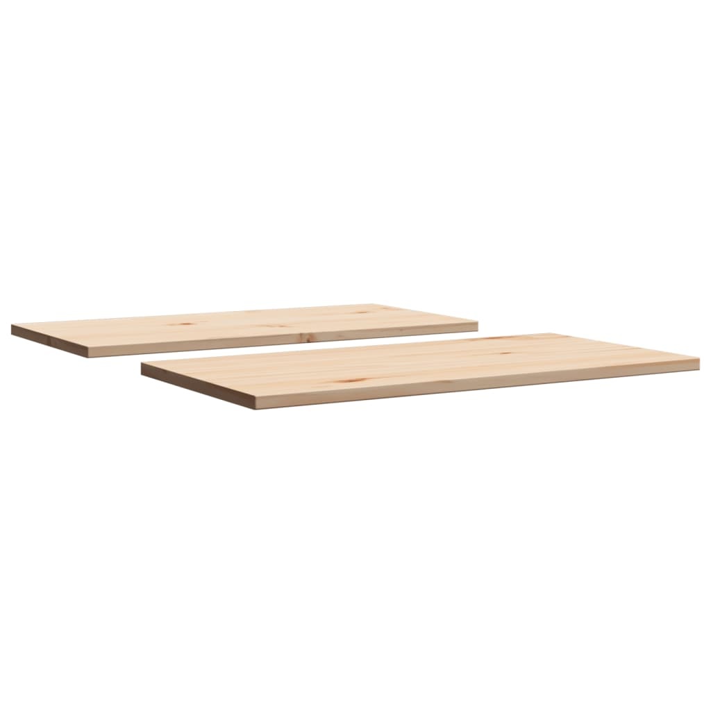 VidaXL Tafelbladen 2 st rechthoekig 70x35x1,7 cm massief grenenhout