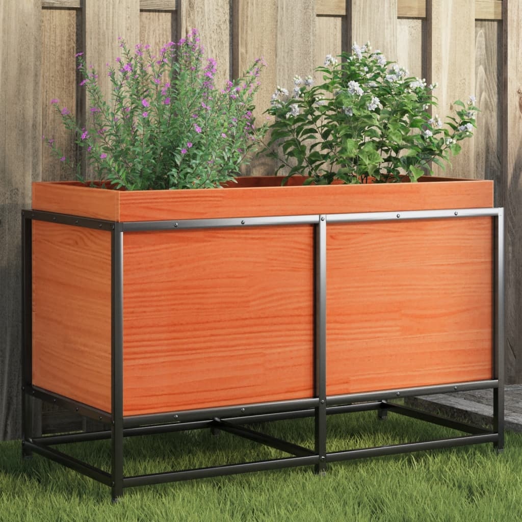 VidaXL Plantenbak 80x40x50 cm massief grenenhout wasbruin