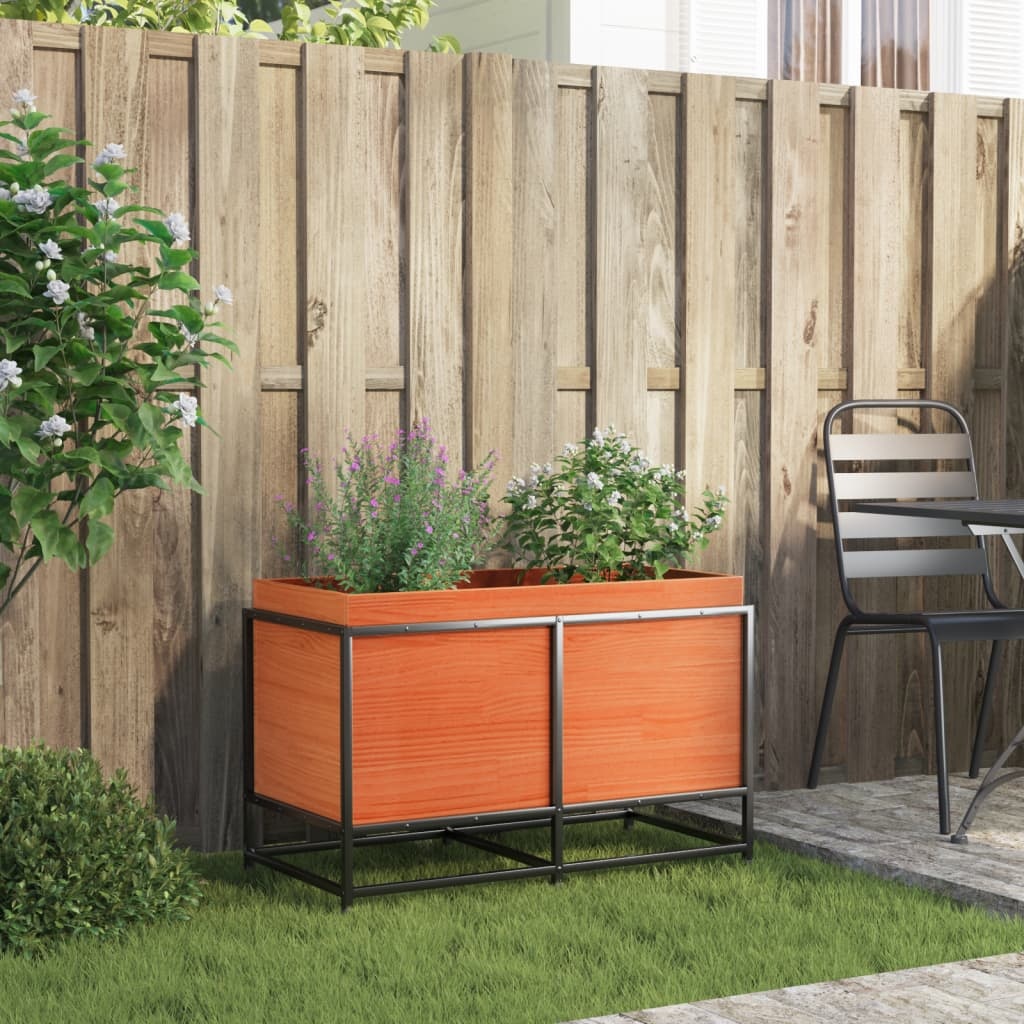 VidaXL Plantenbak 80x40x50 cm massief grenenhout wasbruin