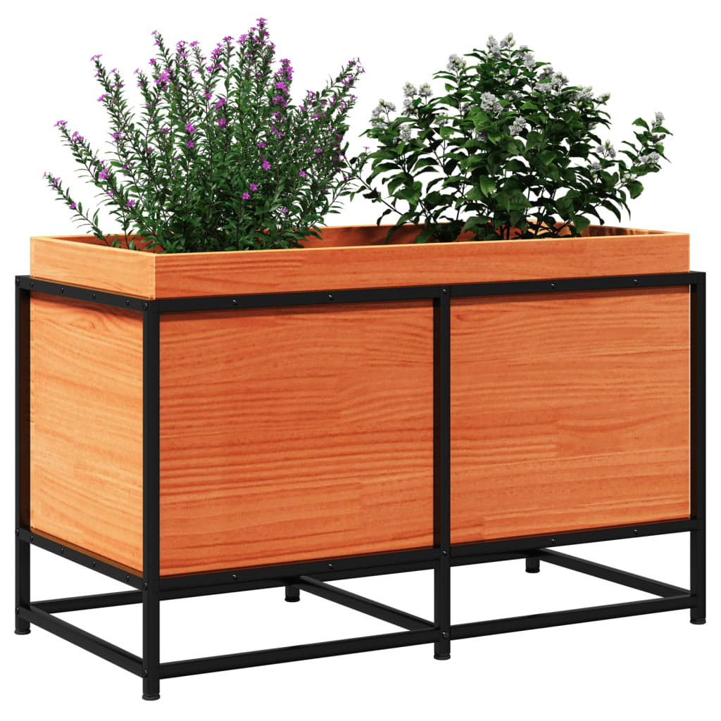 VidaXL Plantenbak 80x40x50 cm massief grenenhout wasbruin