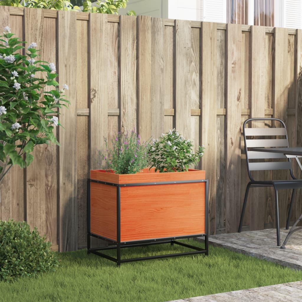 VidaXL Plantenbak 60x40x50 cm massief grenenhout wasbruin