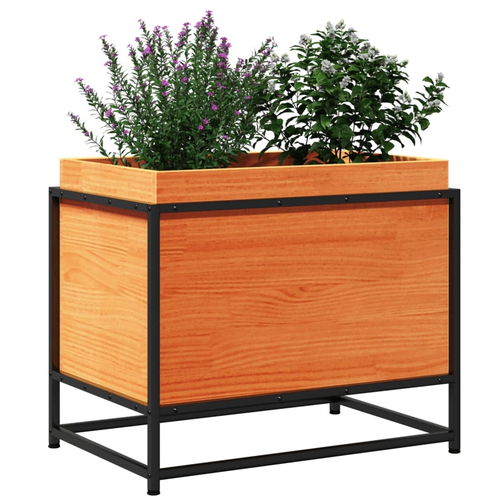 VidaXL Plantenbak 60x40x50 cm massief grenenhout wasbruin