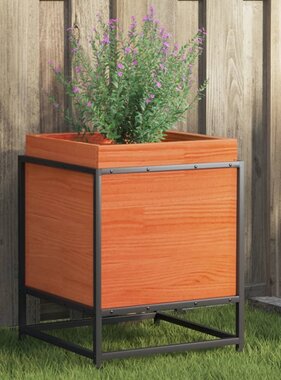 VidaXL Plantenbak 40x40x50 cm massief grenenhout wasbruin
