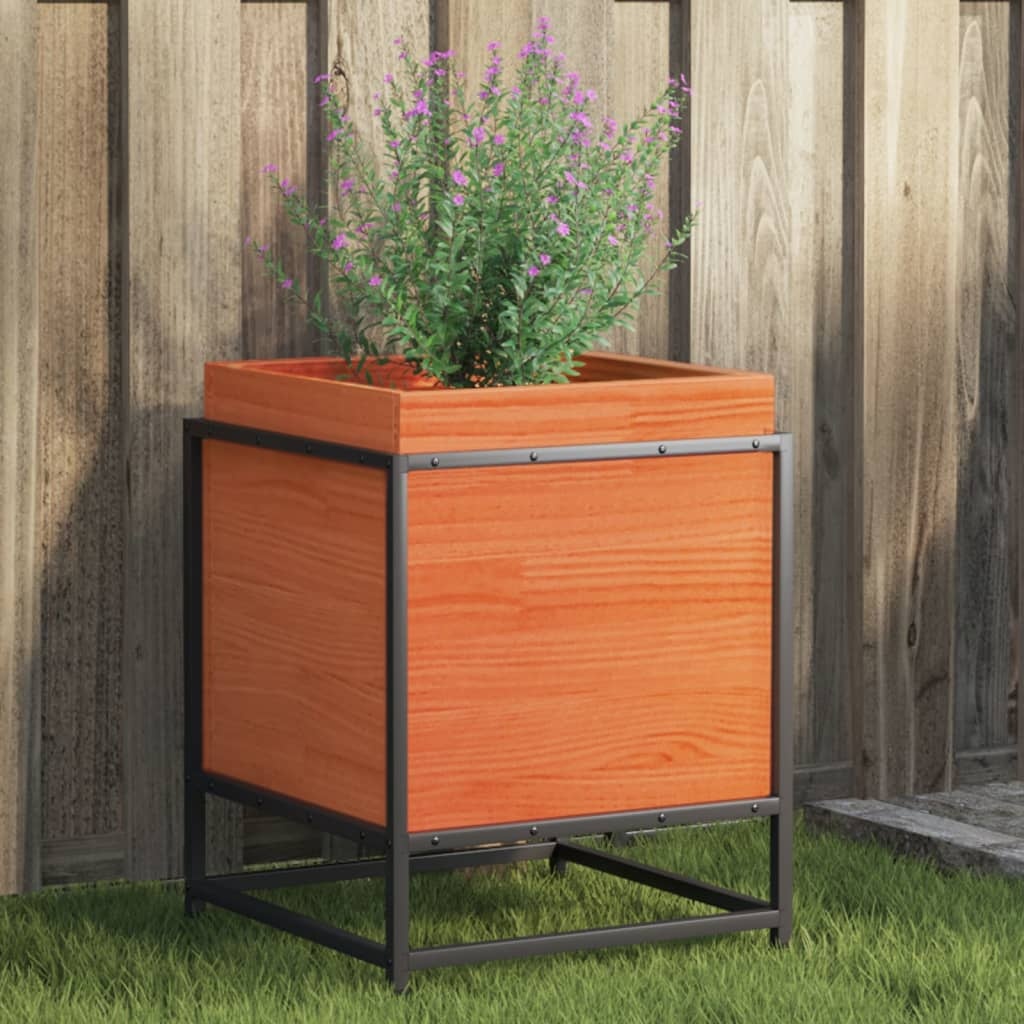 VidaXL Plantenbak 40x40x50 cm massief grenenhout wasbruin