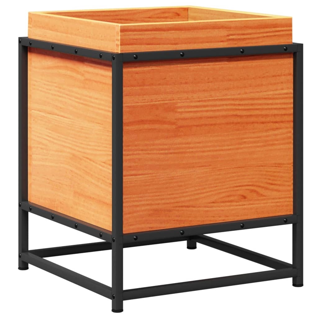 VidaXL Plantenbak 40x40x50 cm massief grenenhout wasbruin